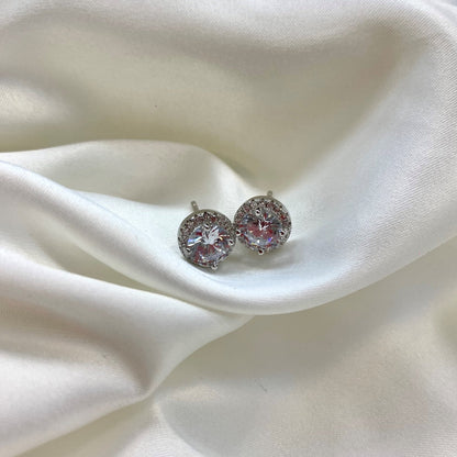 [Charm Aries Jewelry]Classic Princess Round Shape Earrings