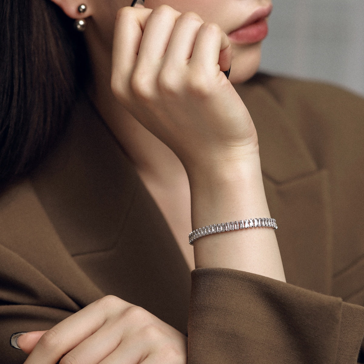 [Charm Aries Jewelry]Exquisite Emerald Cut Daily Bracelet