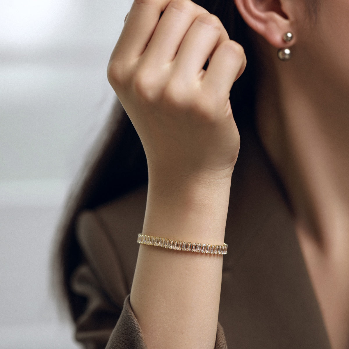 [Charm Aries Jewelry]Exquisite Emerald Cut Daily Bracelet