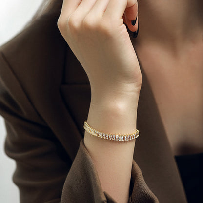 [Charm Aries Jewelry]Exquisite Emerald Cut Daily Bracelet
