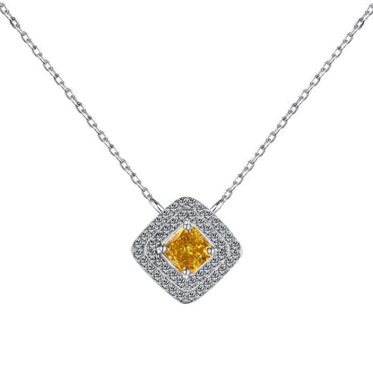 [Charm Aries Jewelry]Sparkling Asscher Cut Necklace