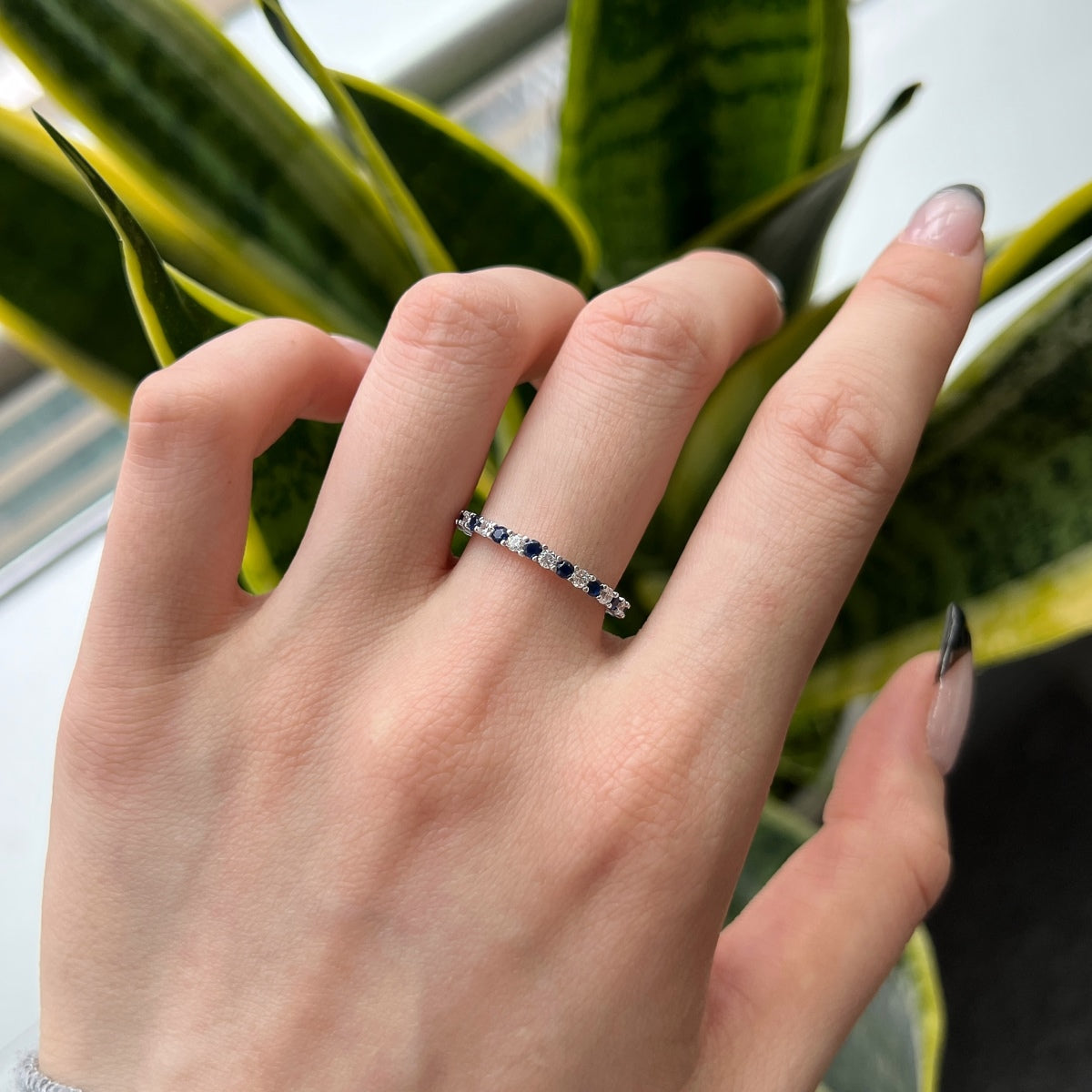 [Charm Aries Jewelry]Exquisite Colorful Round Cut Tennis Ring