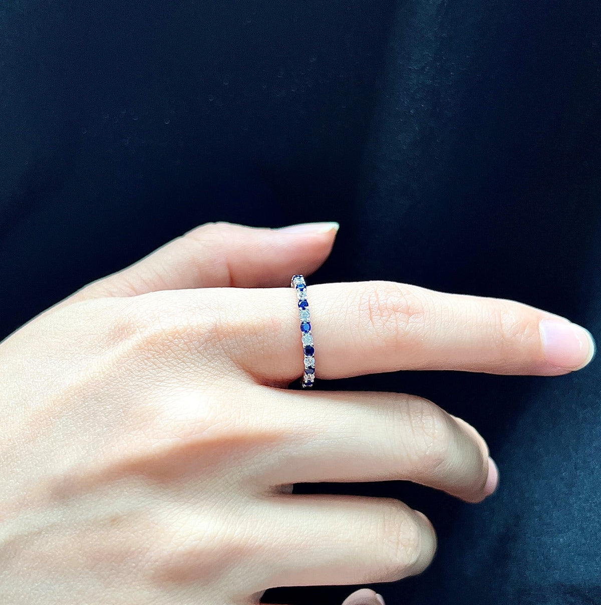 [Charm Aries Jewelry]Exquisite Colorful Round Cut Tennis Ring