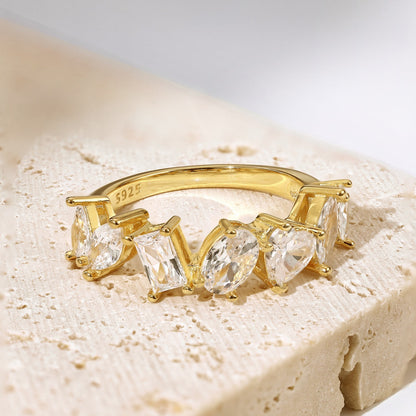 [Charm Aries Jewelry]Delicate Multi Cut Ring
