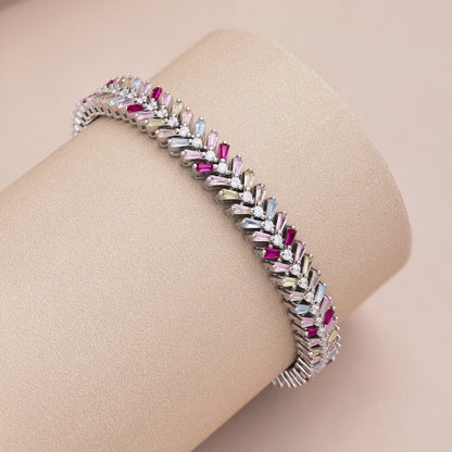 [Charm Aries Jewelry]Dainty Radiant Emerald Cut Daily Bracelet