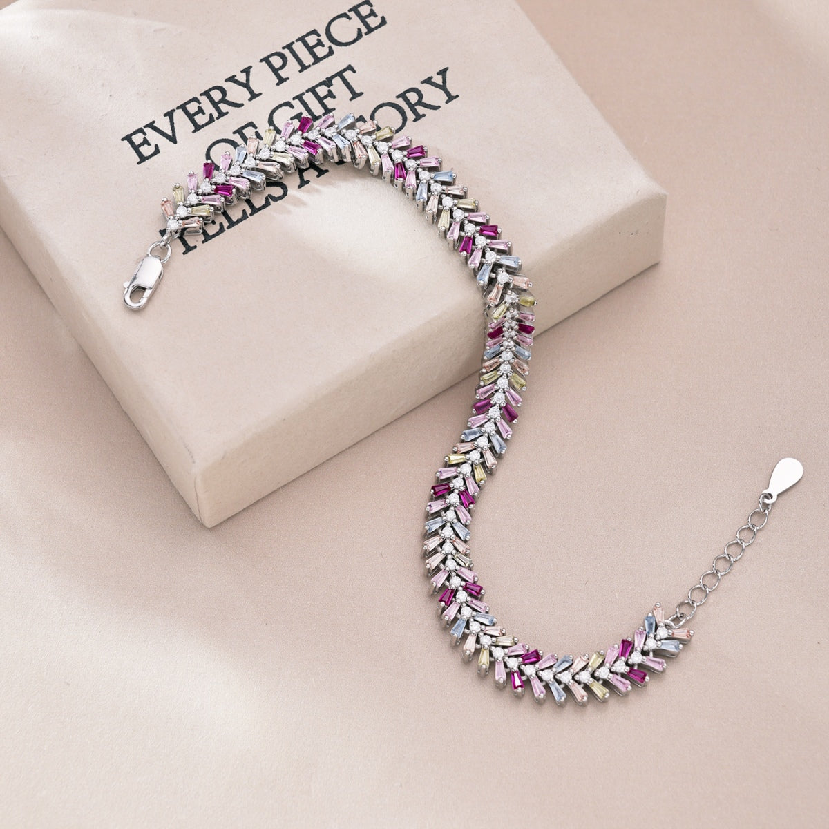 [Charm Aries Jewelry]Dainty Radiant Emerald Cut Daily Bracelet