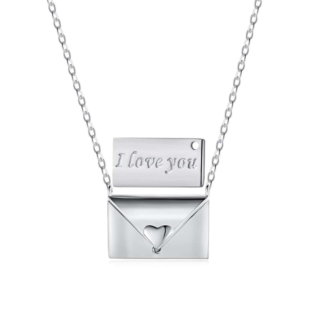 [Charm Aries Jewelry]Envelope Heart Shape Mother's Day Necklace