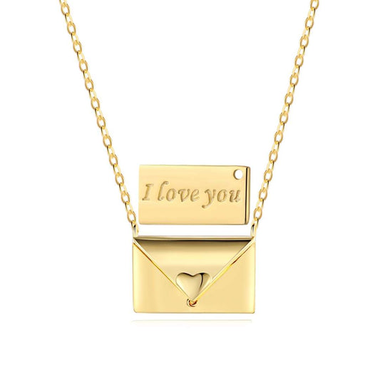 [Charm Aries Jewelry]Envelope Heart Shape Mother's Day Necklace