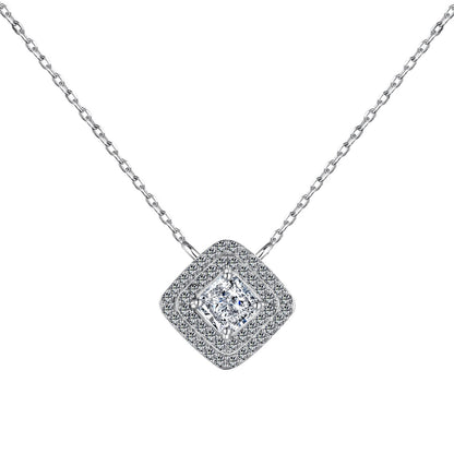 [Charm Aries Jewelry]Sparkling Asscher Cut Necklace