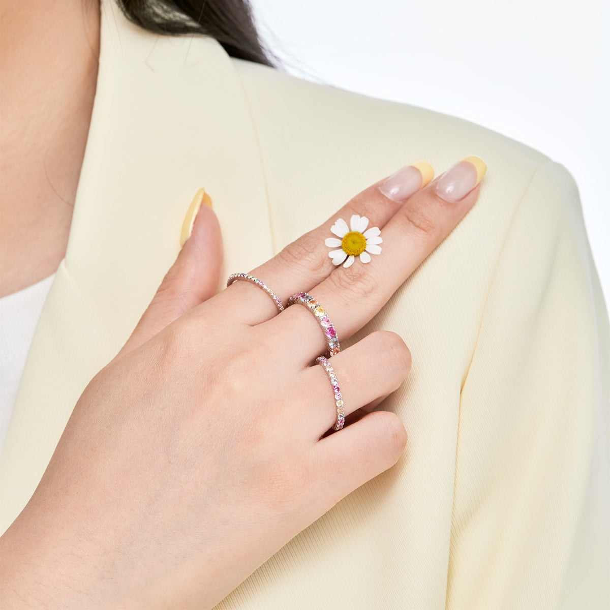 [Charm Aries Jewelry]Elegant Vivid Round Cut Daily Ring