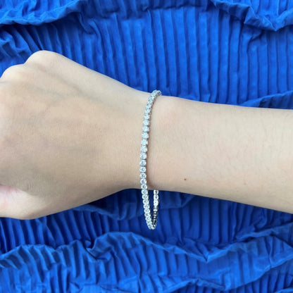 [Charm Aries Jewelry]Sparkling Round Cut Daily Bracelet