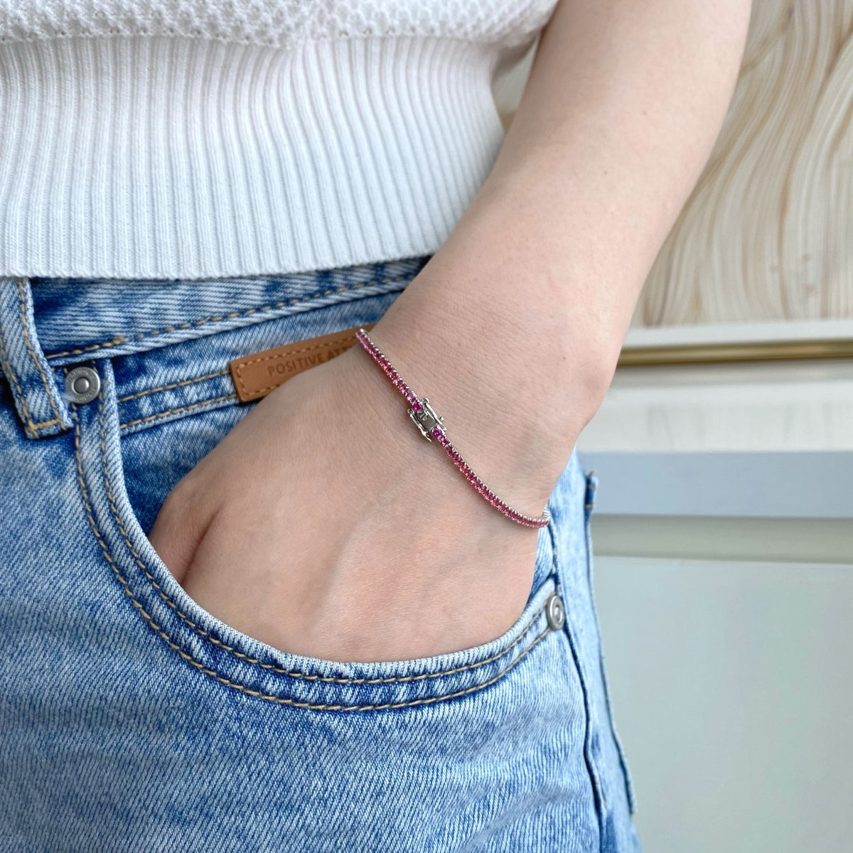 [Charm Aries Jewelry]Dazzling Colorful Round Cut Daily Bracelet