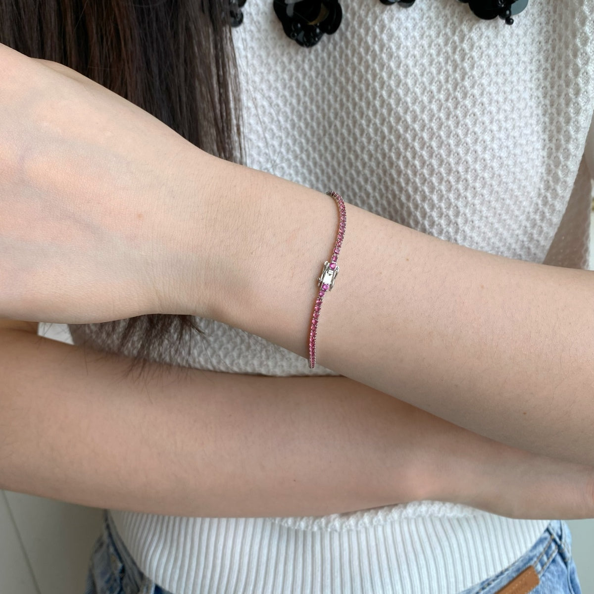 [Charm Aries Jewelry]Dazzling Colorful Round Cut Daily Bracelet