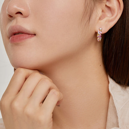 [Charm Aries Jewelry]Dazzling Colorful Emerald Cut Daily Earrings