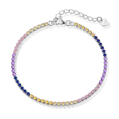 [Charm Aries Jewelry]Radiant Shinning Princess Cut Tennis Bracelet