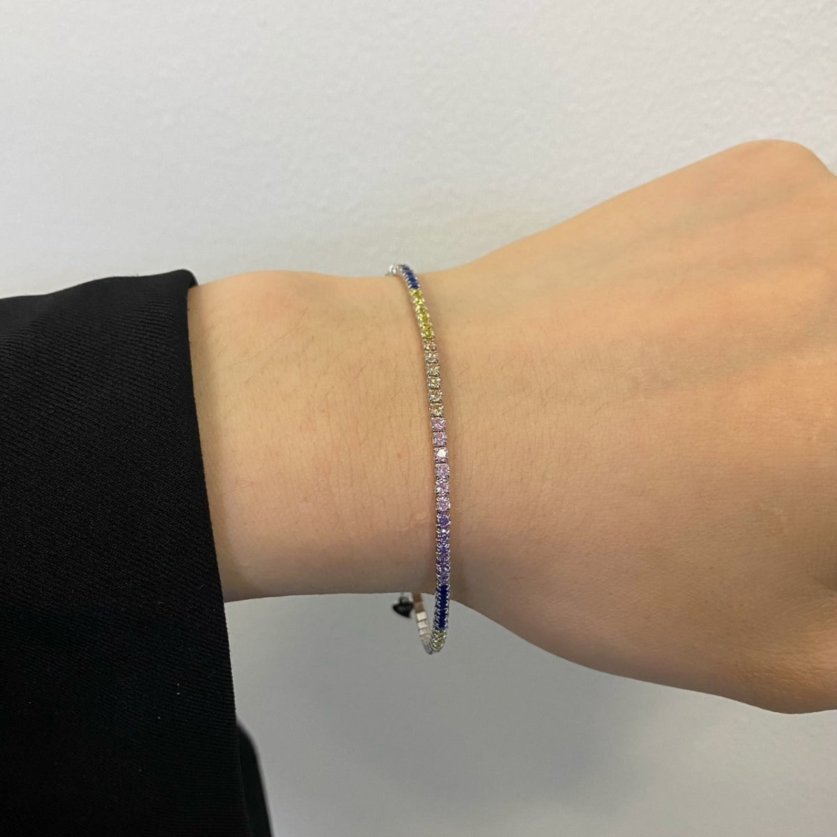 [Charm Aries Jewelry]Radiant Shinning Princess Cut Tennis Bracelet