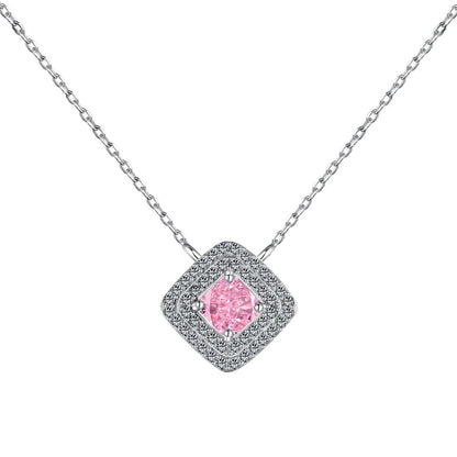 [Charm Aries Jewelry]Sparkling Asscher Cut Necklace