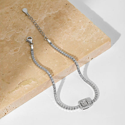[Charm Aries Jewelry]Luxurious Dazzling Square Shape Banquet Bracelet