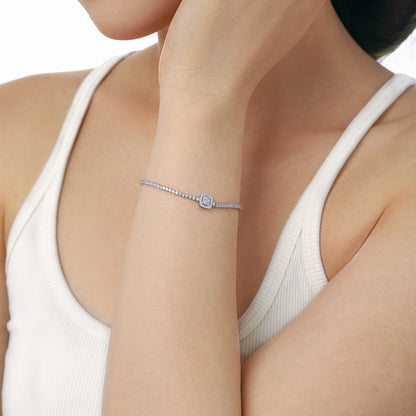 [Charm Aries Jewelry]Luxurious Dazzling Square Shape Banquet Bracelet