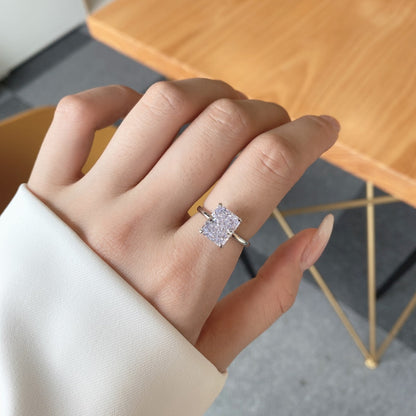 [Charm Aries Jewelry]4.0 Carat Ornate Enchanting Radiand Cut Banquet Ring