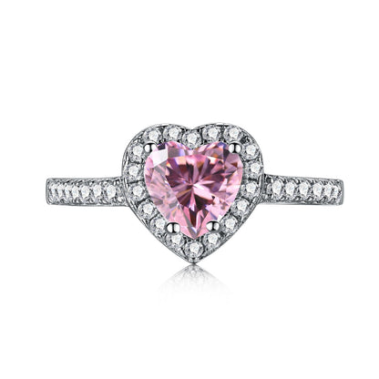 [Charm Aries Jewelry]Eternity Splashy Romantic Heart Shape Lover Ring