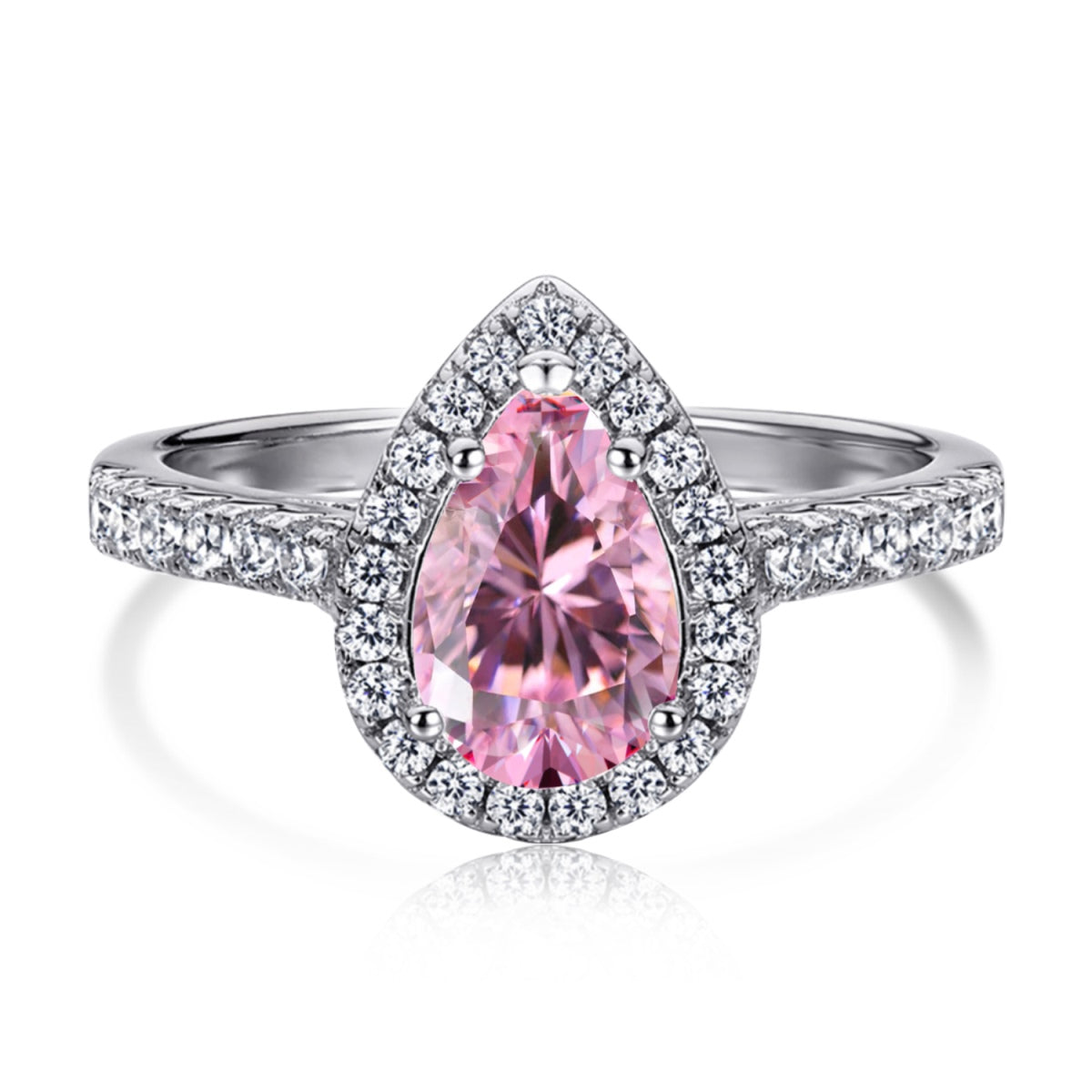 [Charm Aries Jewelry]1.0 Carat Luxurious Resplendent Water Drop Shape Wedding Ring
