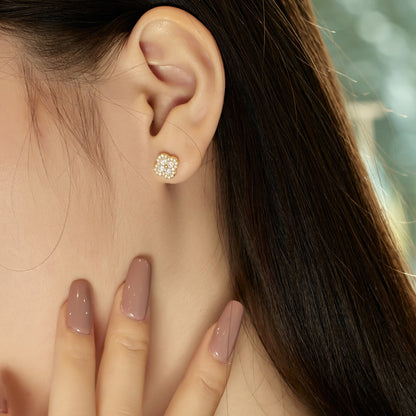 [Charm Aries Jewelry]Four-Leaf Charm Aries Flower Shaped Earrings