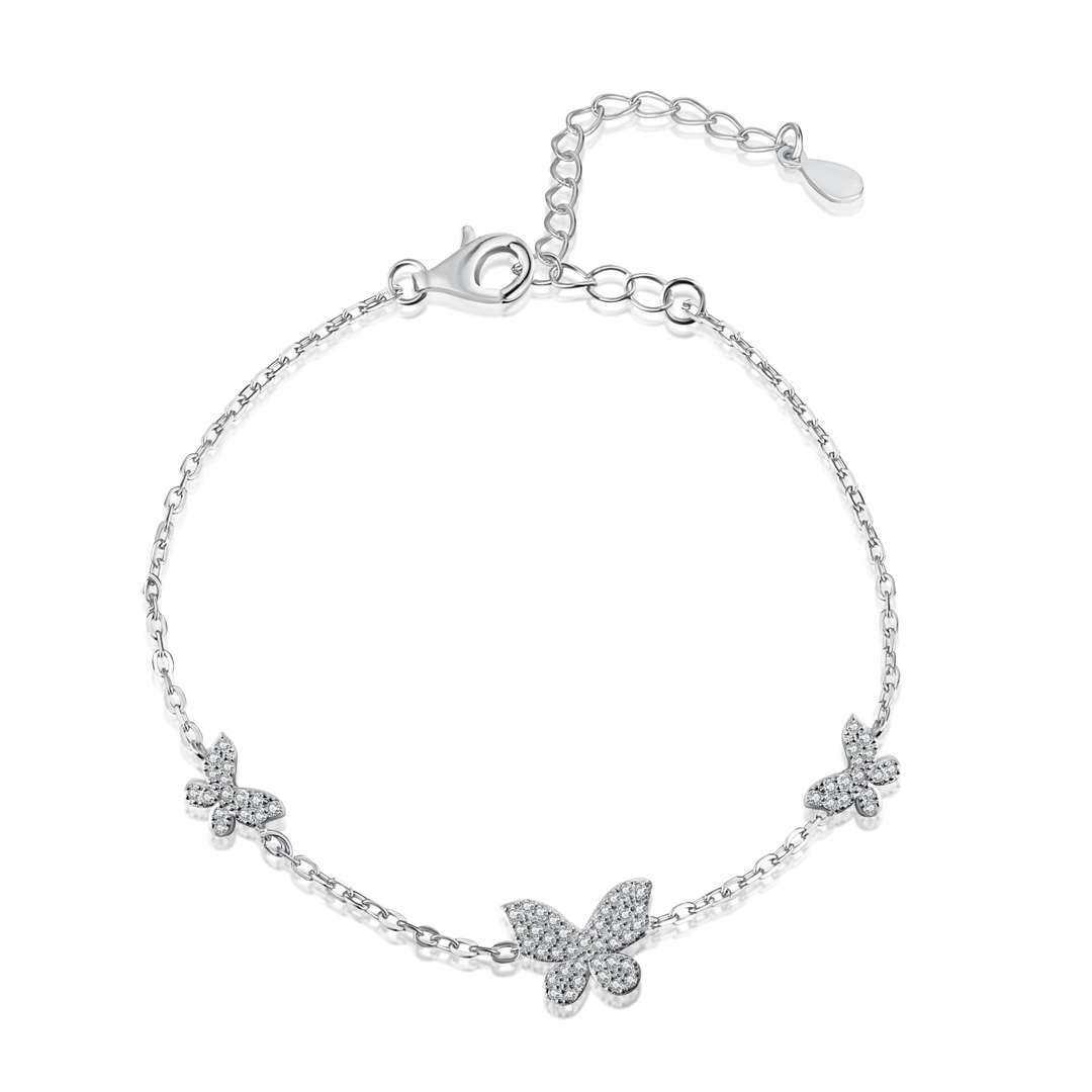 [Charm Aries Jewelry]Delicate Butterfly Pendant Bracelet