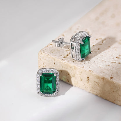 [Charm Aries Jewelry]Luxurious Dainty Emerald Cut Banquet Earrings