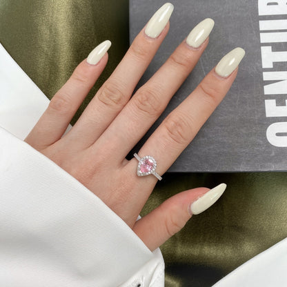 [Charm Aries Jewelry]1.0 Carat Luxurious Resplendent Water Drop Shape Wedding Ring