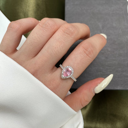 [Charm Aries Jewelry]1.0 Carat Luxurious Resplendent Water Drop Shape Wedding Ring