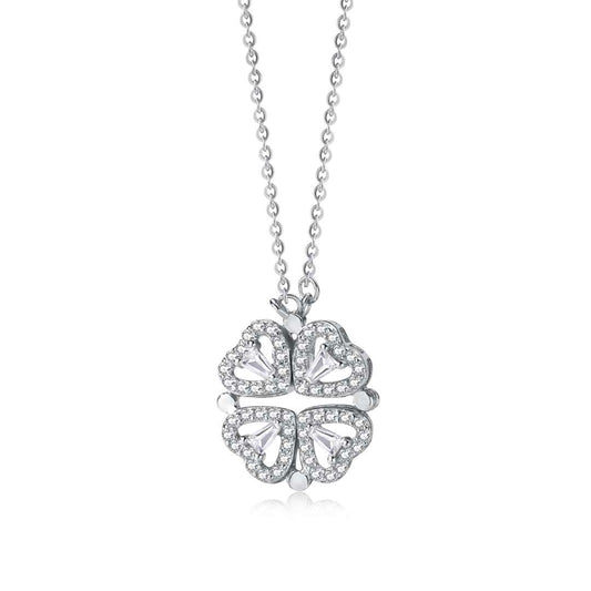 [Charm Aries Jewelry]Ornate Heart Cut Flower Shape Necklace