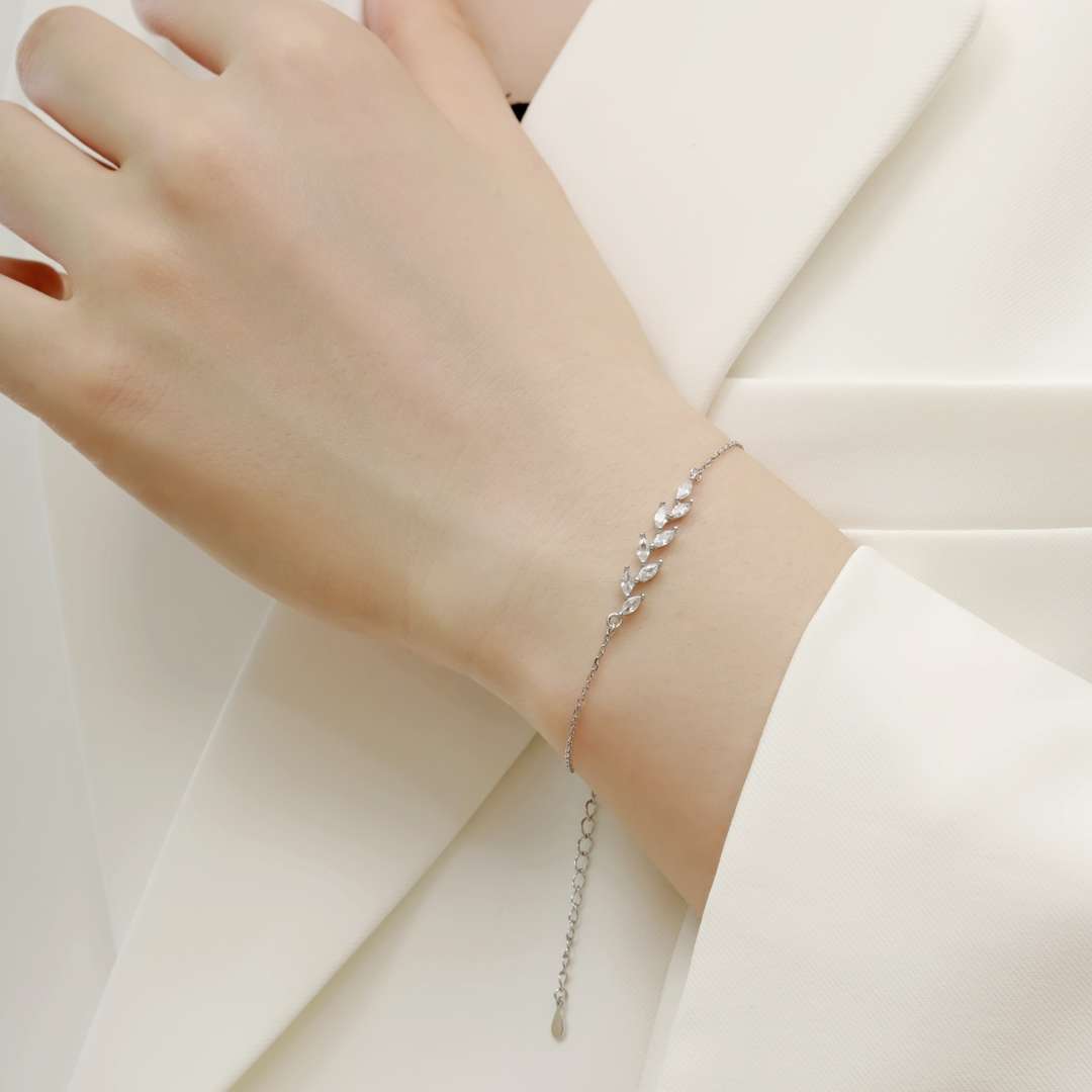 [Charm Aries Jewelry]Elegant Wheat Leaves Shape Bracelet