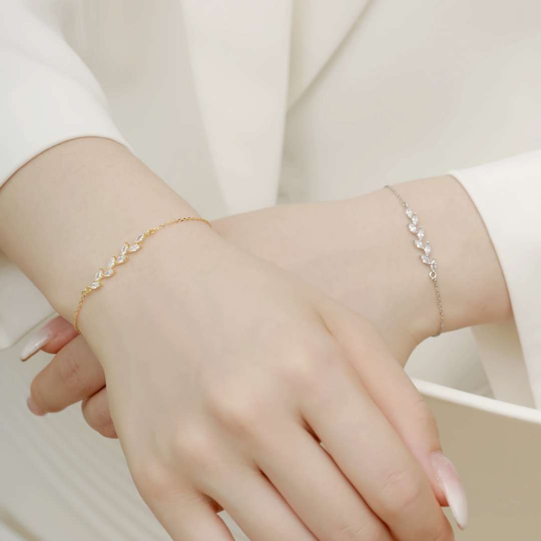 [Charm Aries Jewelry]Elegant Wheat Leaves Shape Bracelet