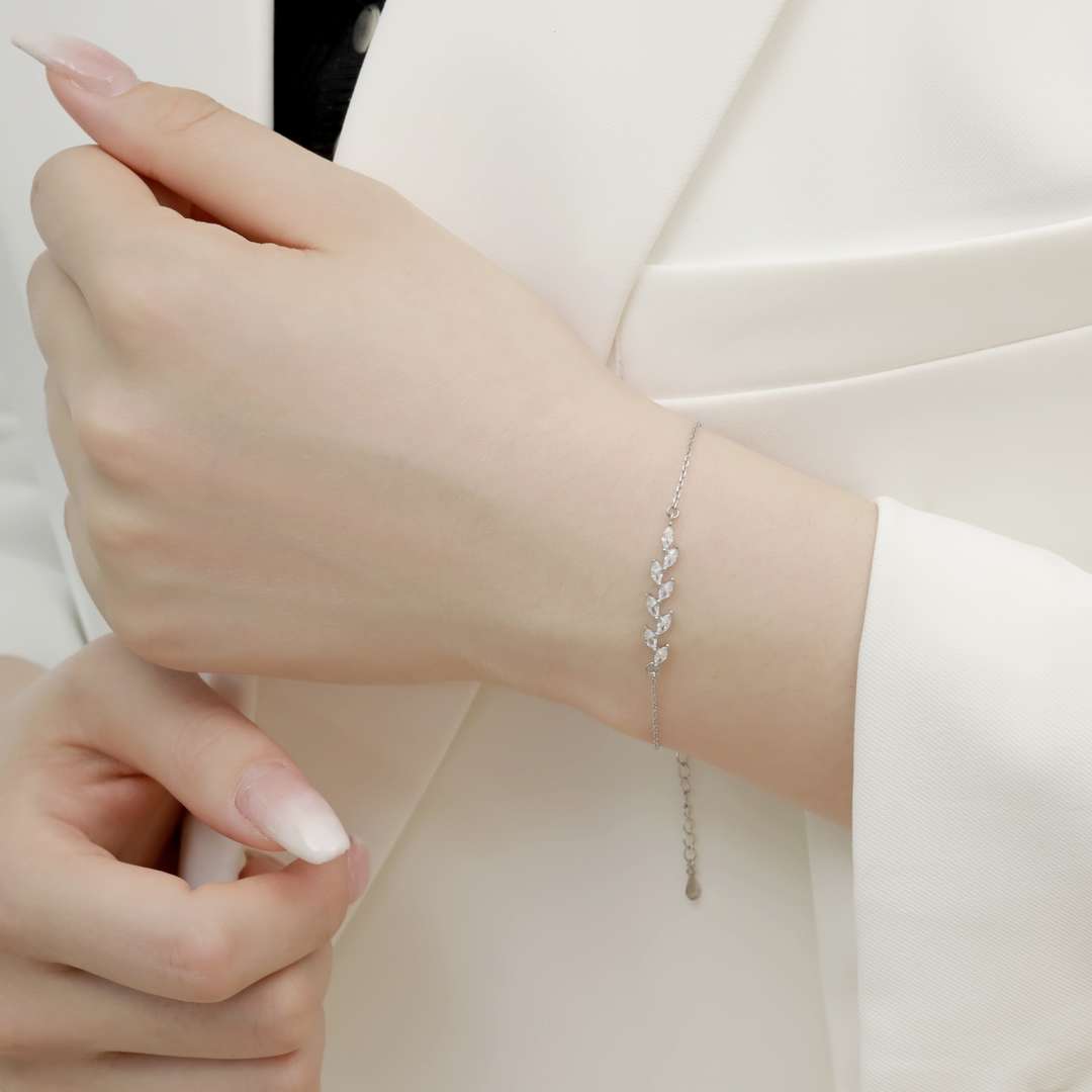 [Charm Aries Jewelry]Elegant Wheat Leaves Shape Bracelet
