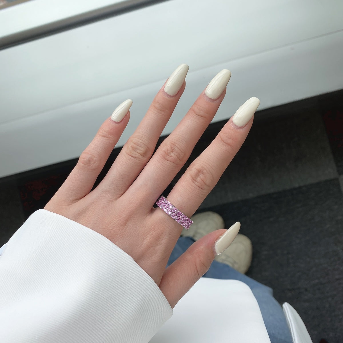 [Charm Aries Jewelry]Sparkling Full Heart Ring