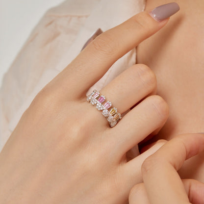 [Charm Aries Jewelry]Gorgeous Radiant Cut Daily Ring