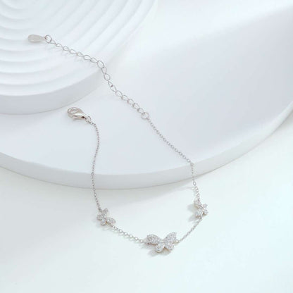 [Charm Aries Jewelry]Delicate Butterfly Pendant Bracelet