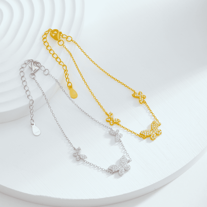 [Charm Aries Jewelry]Delicate Butterfly Pendant Bracelet