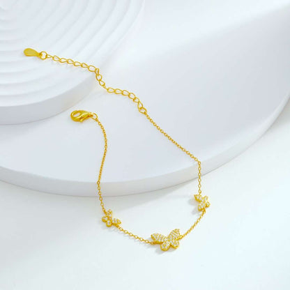 [Charm Aries Jewelry]Delicate Butterfly Pendant Bracelet
