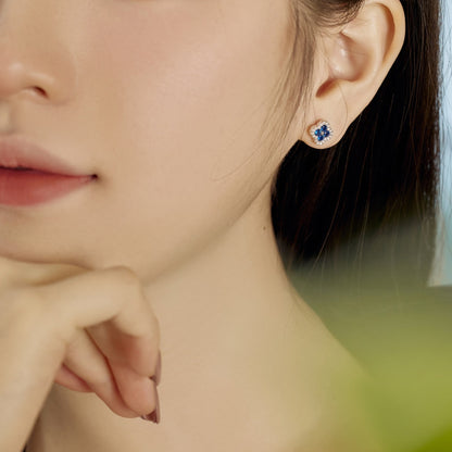 [Charm Aries Jewelry]Four-Leaf Charm Aries Flower Shaped Earrings