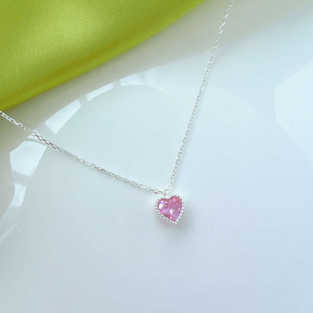 [Charm Aries Jewelry]Ornate Heart Shape Necklace