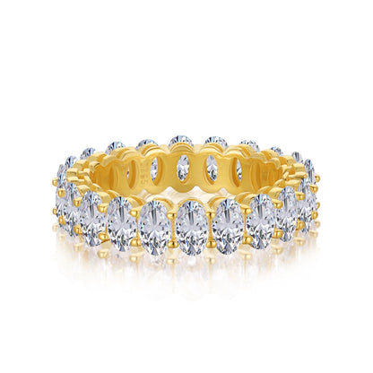 [Charm Aries Jewelry]Ornate Oval Cut Tennis Ring
