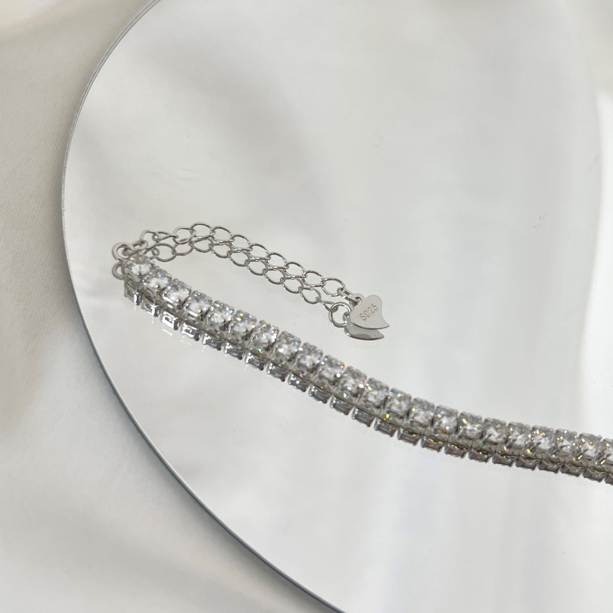 [Charm Aries Jewelry]Sparkling Round Cut Daily Bracelet