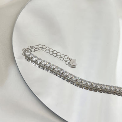[Charm Aries Jewelry]Sparkling Round Cut Daily Bracelet