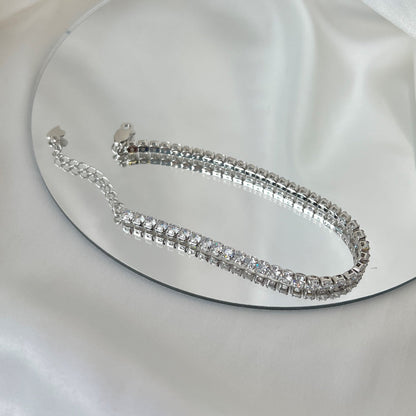 [Charm Aries Jewelry]Sparkling Round Cut Daily Bracelet