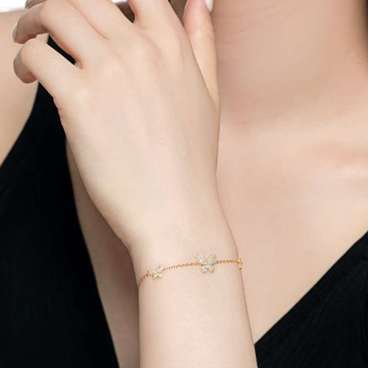 [Charm Aries Jewelry]Delicate Butterfly Pendant Bracelet