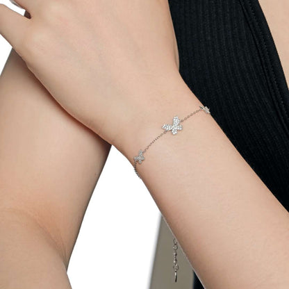 [Charm Aries Jewelry]Delicate Butterfly Pendant Bracelet