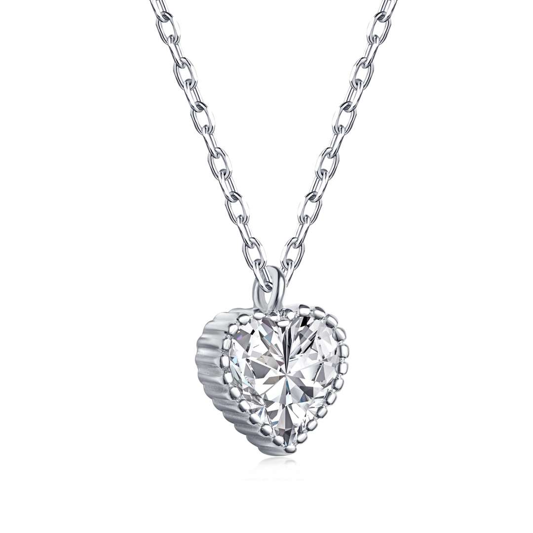 [Charm Aries Jewelry]Ornate Heart Shape Necklace