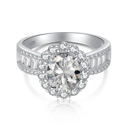 [Charm Aries Jewelry]1.5 Carat Dazzling Charming Oval Cut Banquet Ring